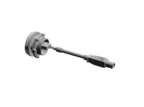 Bulgin, Panel Mount, Socket Type B 2.0 IP68 USB Connector