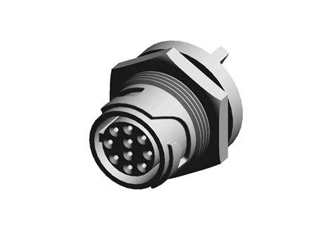 10Pole Female Rear Mount Mini Connector