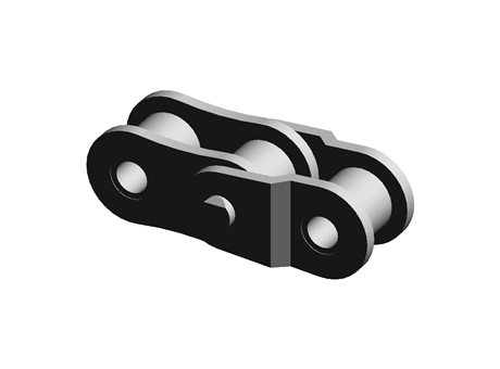 Carbon steel, ANSI 5/8 in. Simplex, Two