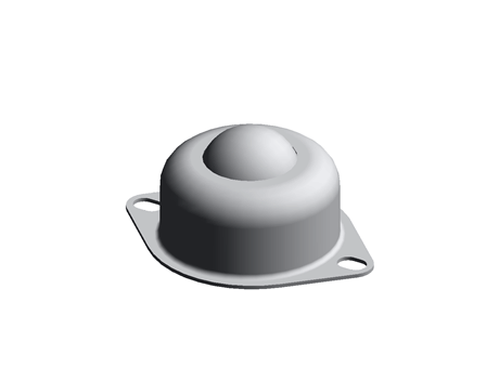 Mild steel 2 hole fitting BTU,25mm ball