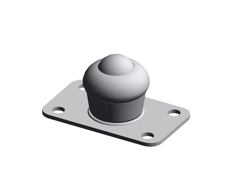 Mild steel plate fitting BTU,19mm ball