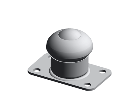 Mild steel plate fitting BTU,25mm ball