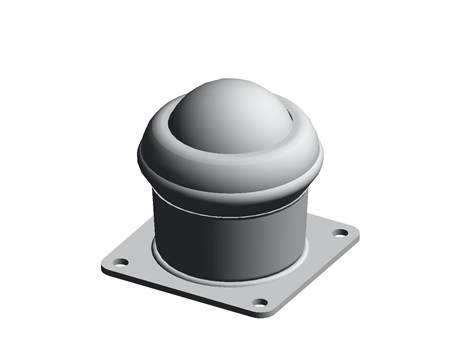 Mild steel plate fitting BTU,40mm ball