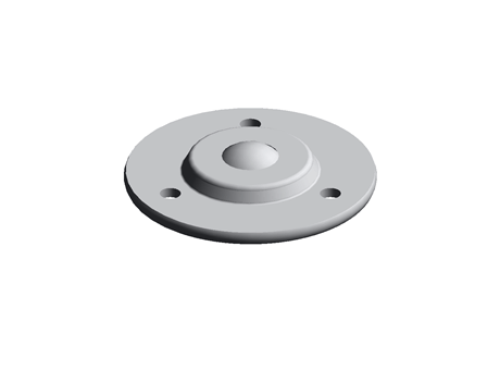 S/steel flange fitting BTU,19mm ball dia