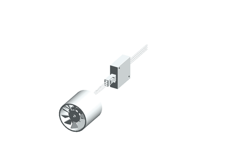 Cylindrical miniature fan,8.6cu.m/h 24V