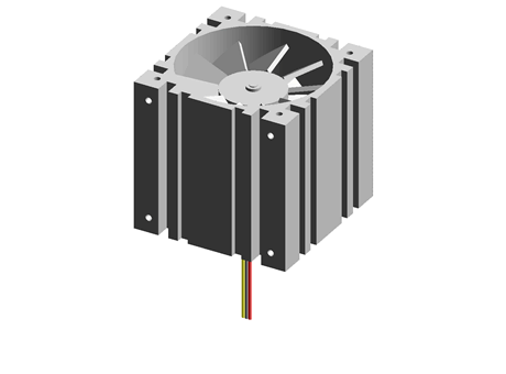Square miniature axial fan,64.8cu.m/h24V