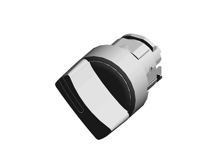 Cabezal de interruptor selector ZB4BD8 Schneider Electric, 3 Posiciones, Mango estándar negro