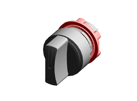 Cabezal de interruptor selector ZB5AD3 Schneider Electric, 3 Posiciones, Mango estándar negro, Enclavamiento