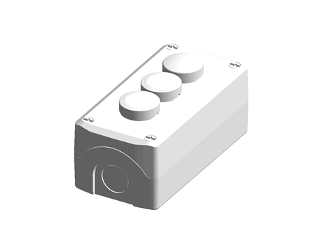 Botón pulsador con carcasa Schneider Electric Retorno por Resorte Roscado 6 A ac, 550 mA dc IP66, IP67 Harmony XALD