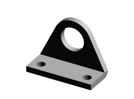 Foot mount for cylinder,10mm dia