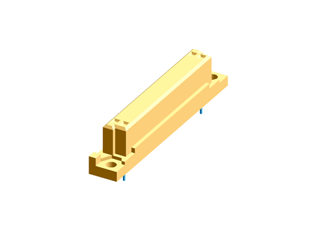 32 way 2 row DIN41612 1/2 B socket,4mm