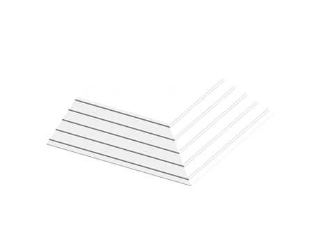 Safety mat external corner trim,single