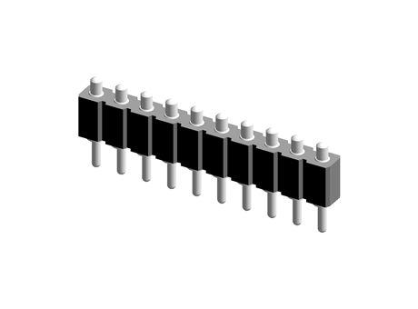 RS Group - Free CAD models - 10w spring loaded conn 2.54mm S/R solder ...
