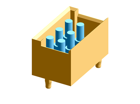 Connector backplane module 2-pin