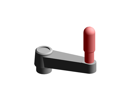 Polymer handle w/steel insert,106mm L