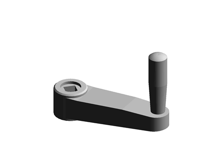 Polymer handle w/steel insert,128mm L