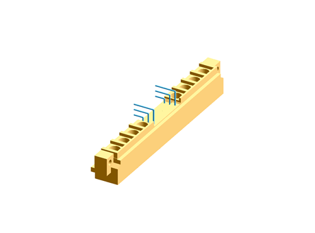 24 way +8,DIN41612 plug,r/a solder pin