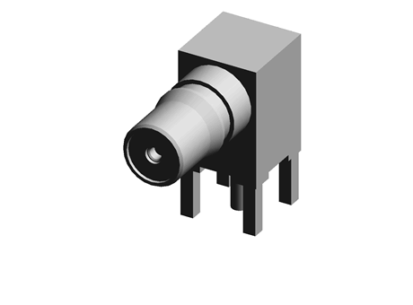 TE Connectivity Right Angle 50Ω Through Hole QMA Connector jack