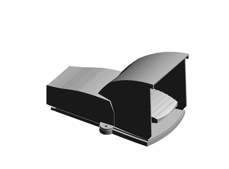 Interruptor de pedal, Contacto 2 NA / 2 NC, IP66, Plástico, 270 mA a 250 V dc, 3 A a 240 V ac, 250V, 240V