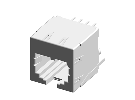 Phoenix Contact VS-08-BU Series PCB RJ45 Socket Insert for use with PCB Assembly