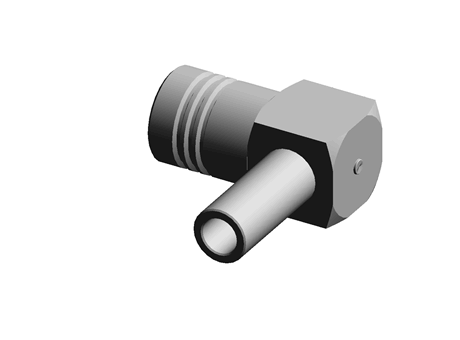 Radiall Right Angle Cable Mount SMB Connector, 50Ω Impedance, Crimp Termination, RG179, RG187, RG188, RG316 cable type