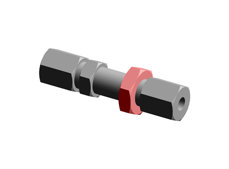 Legris 4mm Straight Bulkhead Coupler Brass Compression Fitting