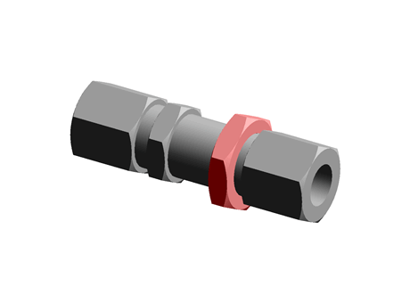 Legris 8mm Straight Bulkhead Coupler Brass Compression Fitting