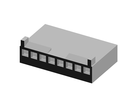 .100 KK Crimp Terminal Housings; 8 Circuit