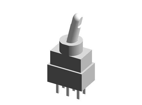 Interruptor de palanca Bipolar de dos vías (DPDT) IP64, Funcionamiento Enclavamiento