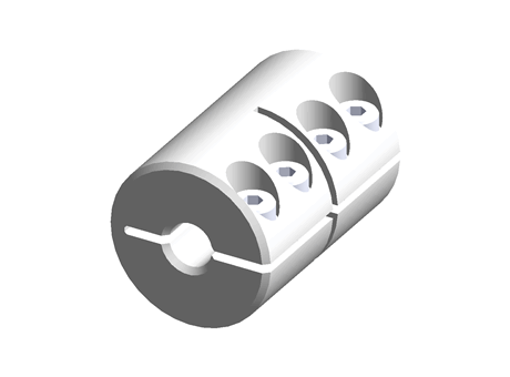 Ruland One Piece Rigid Shaft Coupling MCLX-4-4-A