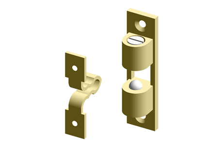 Dual Ball Catch, zinc die cast,70x17.5mm