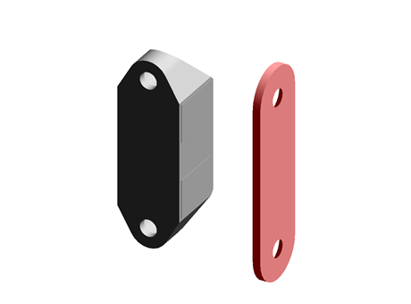 Screw-on magnetic catch, 49.4x16.4mm