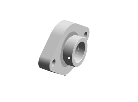 2 Bolt flanged housed unit, with eccentr