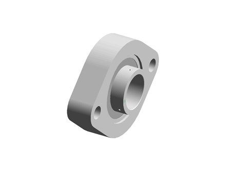 2 Bolt flanged housed unit, grub screw i