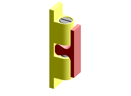 Zinc die-cast dual ball catch,70x13.5mm