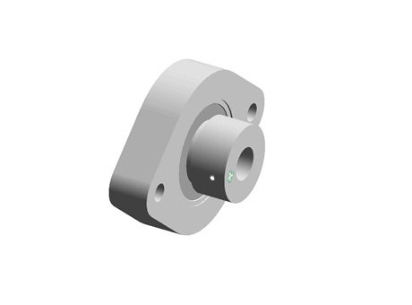 2 Bolt flanged housed unit, with eccentr