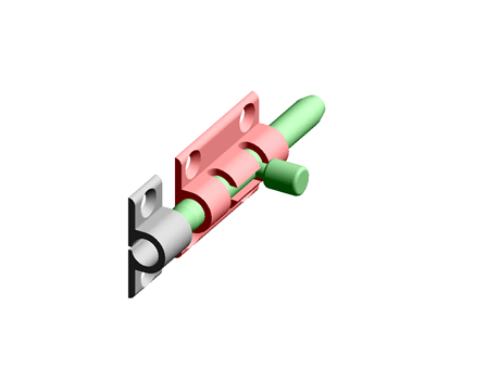 Screw-on magnetic catch,plastic 86x13mm