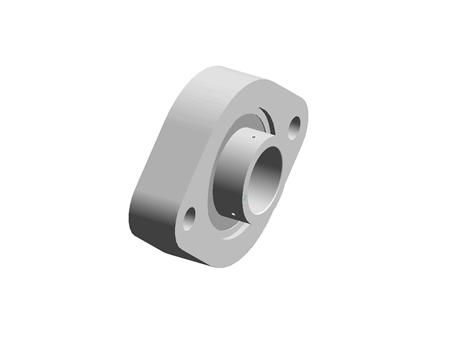 2 Bolt flanged housed unit, grub screw i