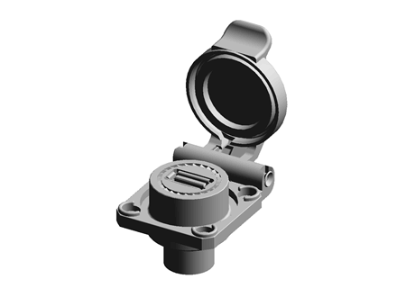 Amphenol Socapex Straight, Panel Mount, Socket Type A 2.0 IP54 USB Connector