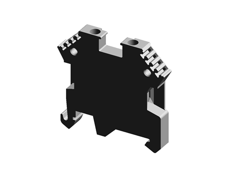 2.5/4MM BLUE DIN RAIL MOUNT TERMINAL,34A