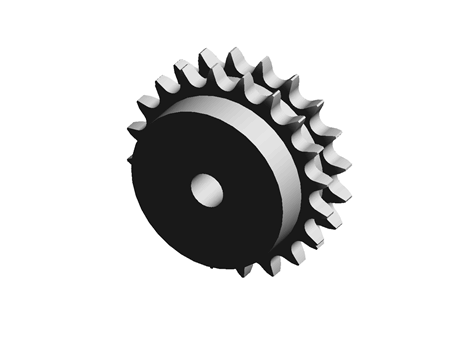 DUPLEX SPROCKET WITH SINGLE HUB AND ROUG