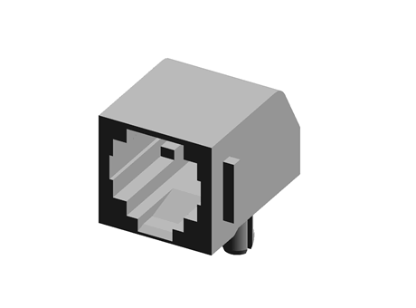 TE Connectivity Cat3 6P Right Angle PCB Mount Female Modular Jack Unshielded RJ14 Connector