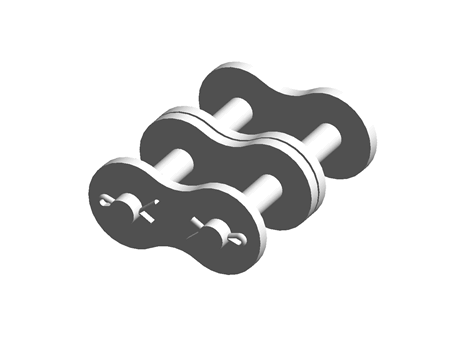 DUPLEX CONNECTING CHAIN LINK, ANSI