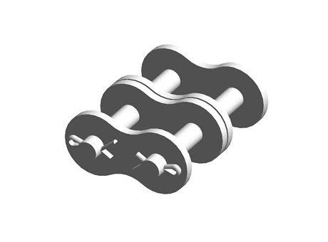 DUPLEX CONNECTING CHAIN LINK, ANSI
