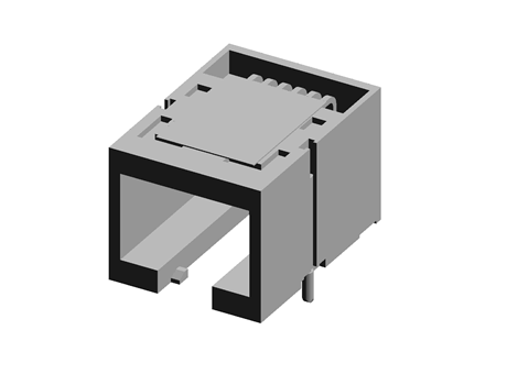 Molex Cat3 6P6C Right Angle Surface Mount Female Modular Jack Unshielded RJ12 Connector