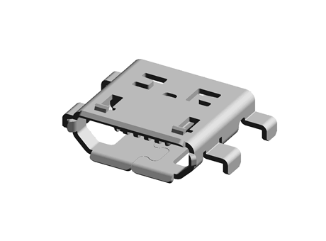 Molex 47642系列 直角 通孔安装 母座 微型 USB 连接器, B型, 30 V 交流, 1.8A