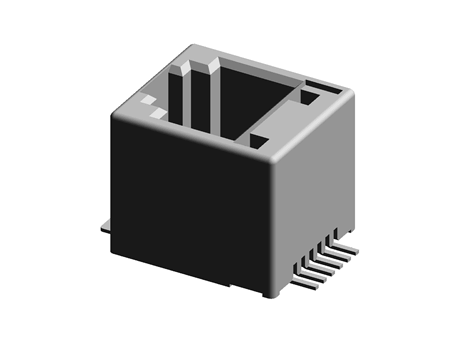 Molex Cat3 6P6C Vertical Surface Mount Female Unshielded RJ12 Connector