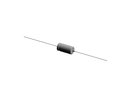 Axial AL cap, 100uF, 10V