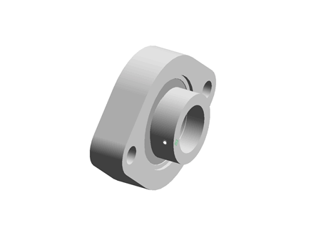 2 Bolt flanged housed unit, with eccentr
