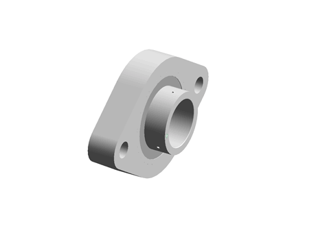 2 Bolt flanged housed unit, grub screw i